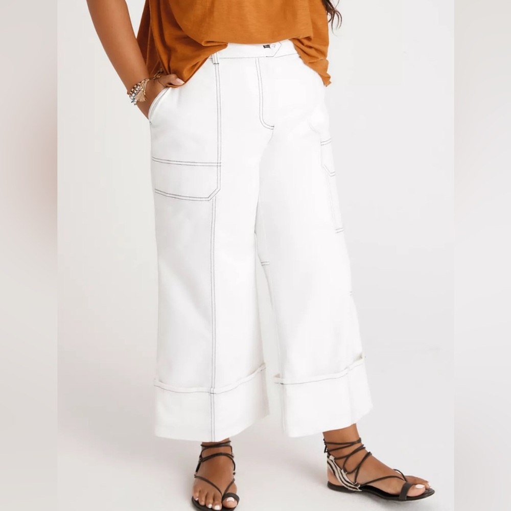Anthropologie Maeve Joss Contrast Stitch Trousers Size 2
